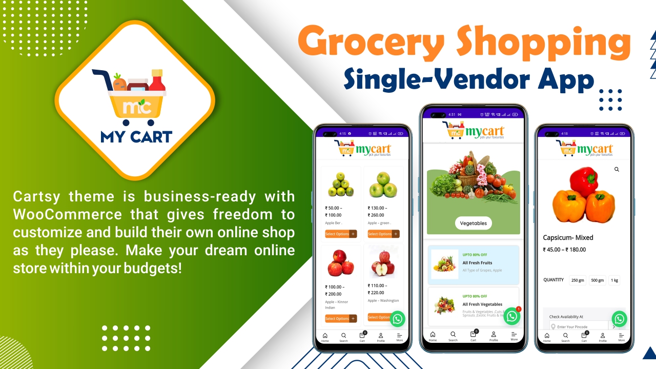 Cartsy Grocery Shopping App – Single Vendor (My Cart)